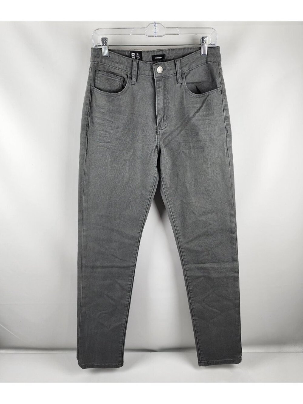 Express Jeans Mens 30x32 Gray Slim Fit Straight Leg Denim NWT